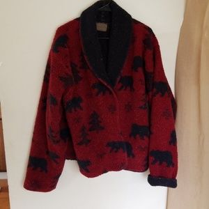 Red Cotton Jacket Mens LG